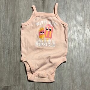 4/$30 Old Navy Peach Popsicle Graphic Kids One Piece 6-12M
